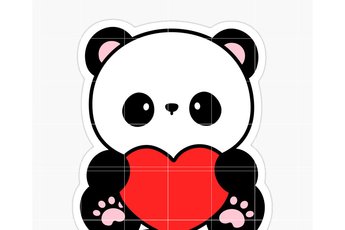 Cute Panda with Heart SVG, an Illustration by TheHitShop (Photo 7 of 10)