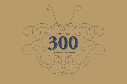 Over 300 Vector Flourishes Elements