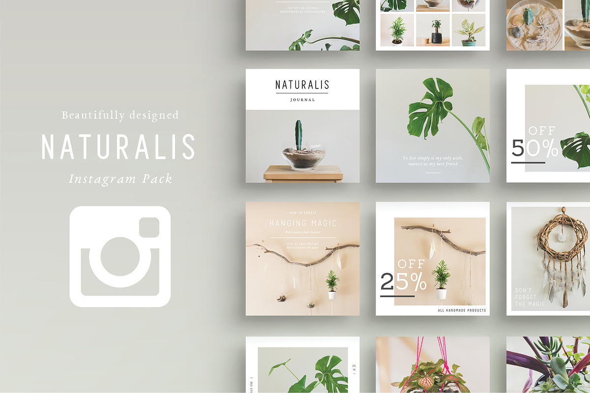 NATURALIS Instagram Pack, a Social Media Template by 46&2 Collective (Photo 1 of 9)