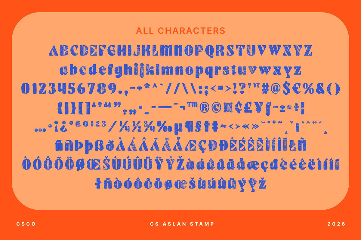 CS Aslan Stamp, a Sans Serif Font by Craft Supply Co. (Photo 8 of 8)