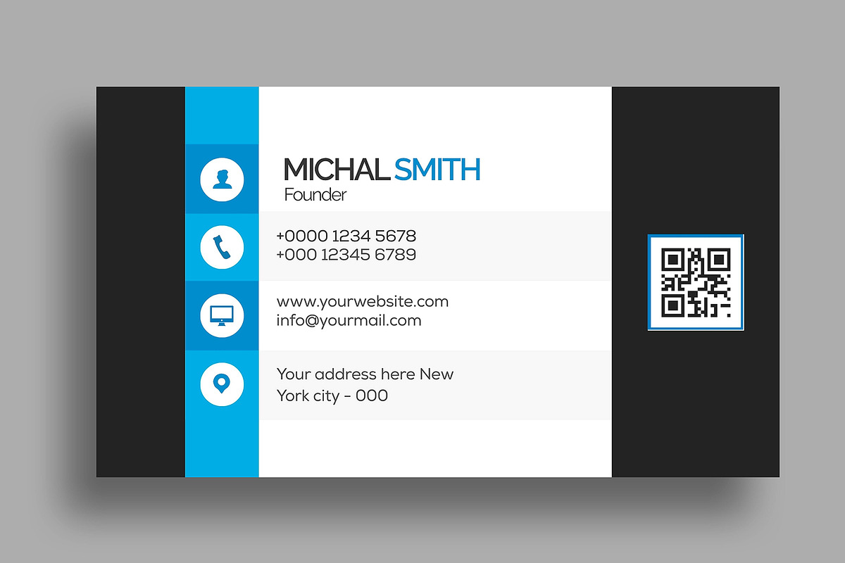 Eye Catching Modern Business Card, a Business Card Template by Saman Osama (Photo 1 of 4)