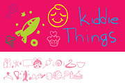 Kiddie Things Dingbats, a Font by Elaine Leon (Thumbnail 1 of 2)