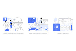 AI Advancing Earth and Climate, a Technology Illustration by Visual Generation