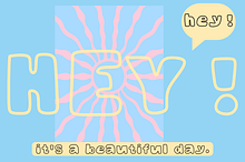 HEY an outline bubble font