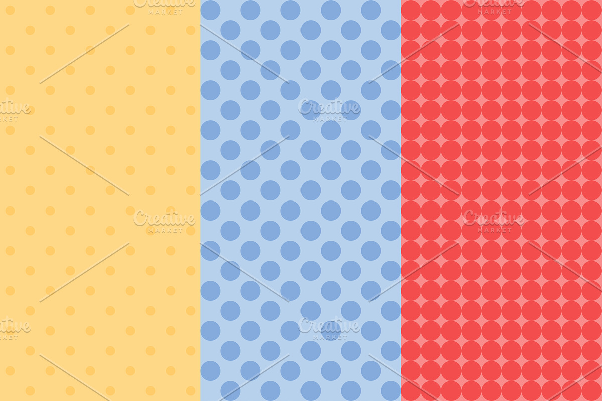 Retro Dotted Patterns, a Pattern Graphic by Mark Borbely (Photo 3 of 4)