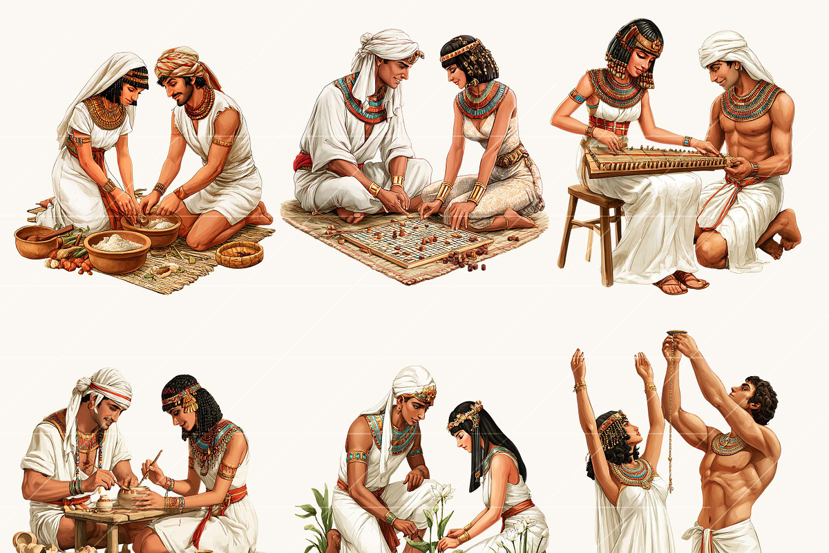 Egyptian Watercolor Clipart Bundle, an Object Illustration by BusyDaydesign (Photo 4 of 9)