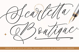 Scarletta Boutique Handwritten Font