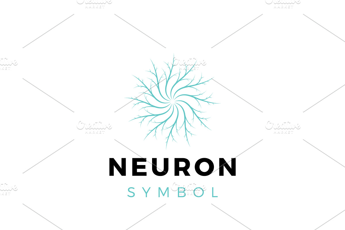 Neuron Symbol Logo Design, a Branding & Logo Template by AlvinStd