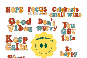Positive Affirmation Stickers & Icon, a Healthcare Illustration by Noorist
