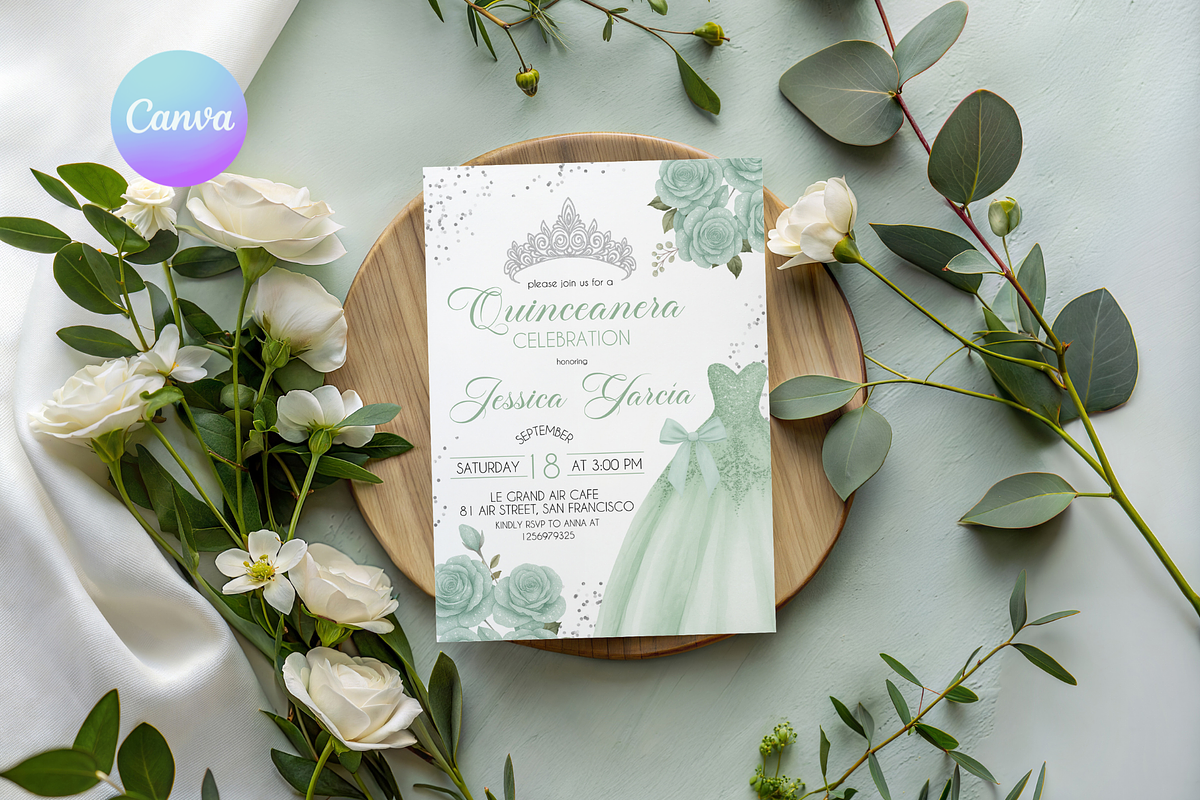 Mis Quince Anos Invite, a Templates & Theme by VeliusCreativeStudio (Photo 1 of 3)