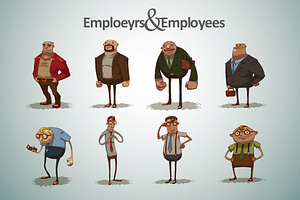 Employers & Employees bundle, vector