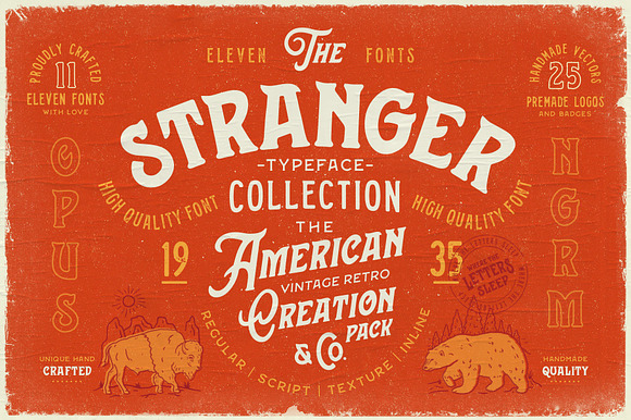 Stranger Font Collection Extras