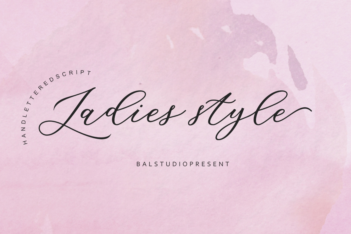 Ladies Style, a Script Font by balstudio (Photo 7 of 8)
