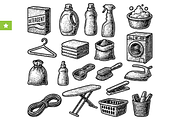 Laundry & Cleaning Tools Set, an Object Graphic by RT Studio (Thumbnail 1 of 4)