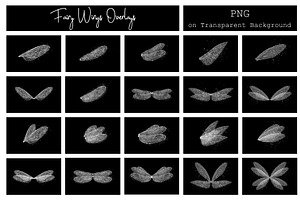 40 Fairy Wings PS Overlays