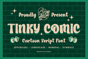 Tinky Comic a Script Cartoon Font, a Script Font by Rasiorise Studio