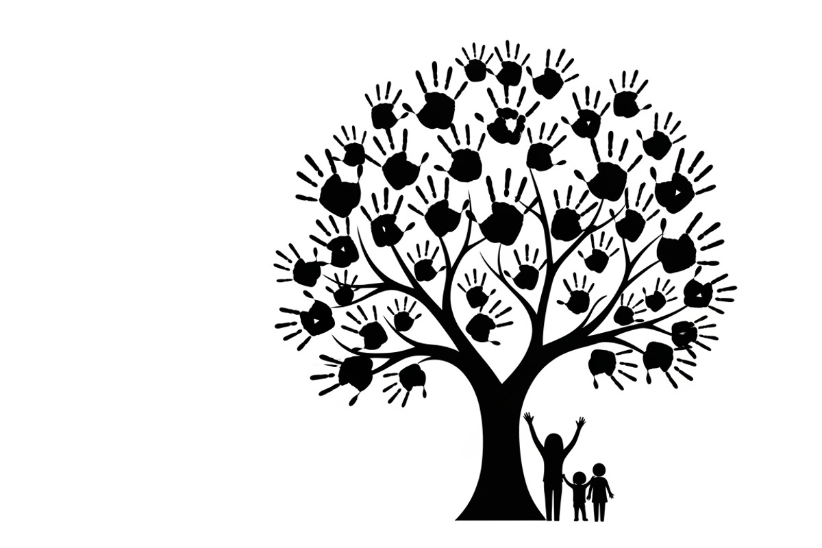 family handprint tree silhouette, an Illustration by Amazin_art (Photo 25 of 29)