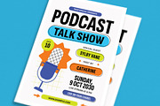 Modern Podcast Talkshow Flyer, a Flyer Template by VectorVactory (Thumbnail 2 of 3)