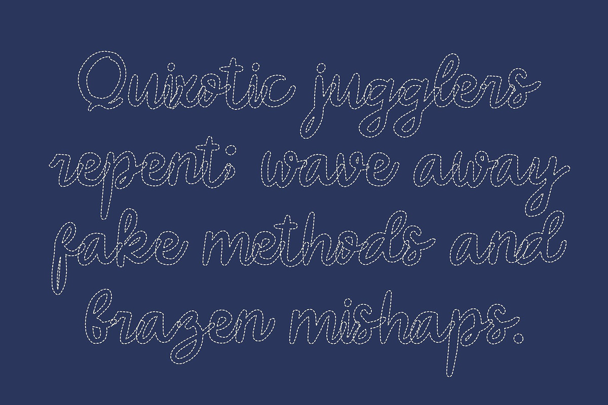 CS Danica Dashed, a Script Font by Craft Supply Co. (Photo 4 of 8)