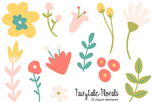 Fairytale Florals Clipart Bundle