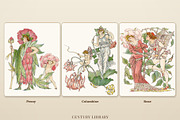 Vintage Flower Fairy Illustrations, a Decorative Illustration by Century Library (Thumbnail 7 of 10)