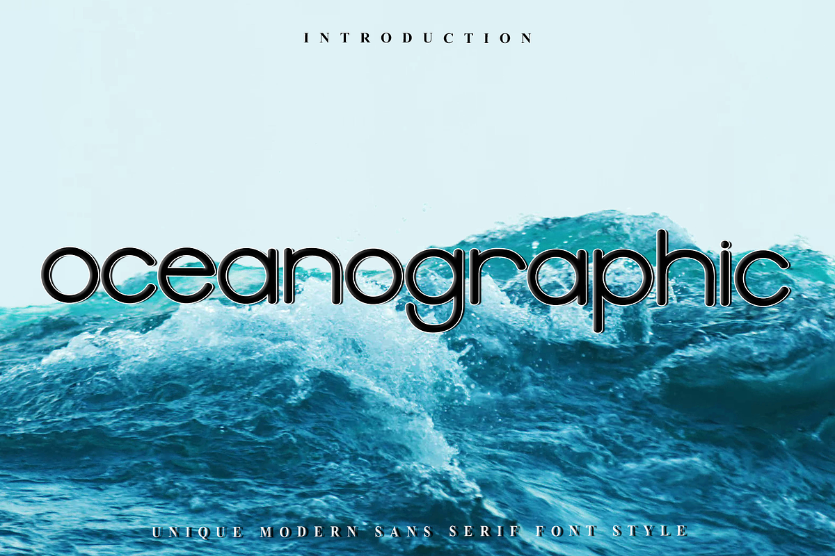 Oceanographic, a Sans Serif Font by FreshTypeINK (Photo 1 of 8)