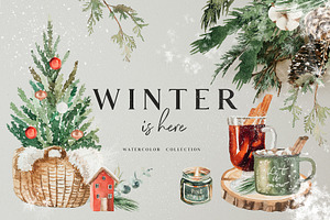 Winter is here - watercolor set