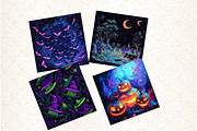 Neon Halloween Digital Paper, a Pattern Graphic by Libby Wishes (Thumbnail 5 of 6)