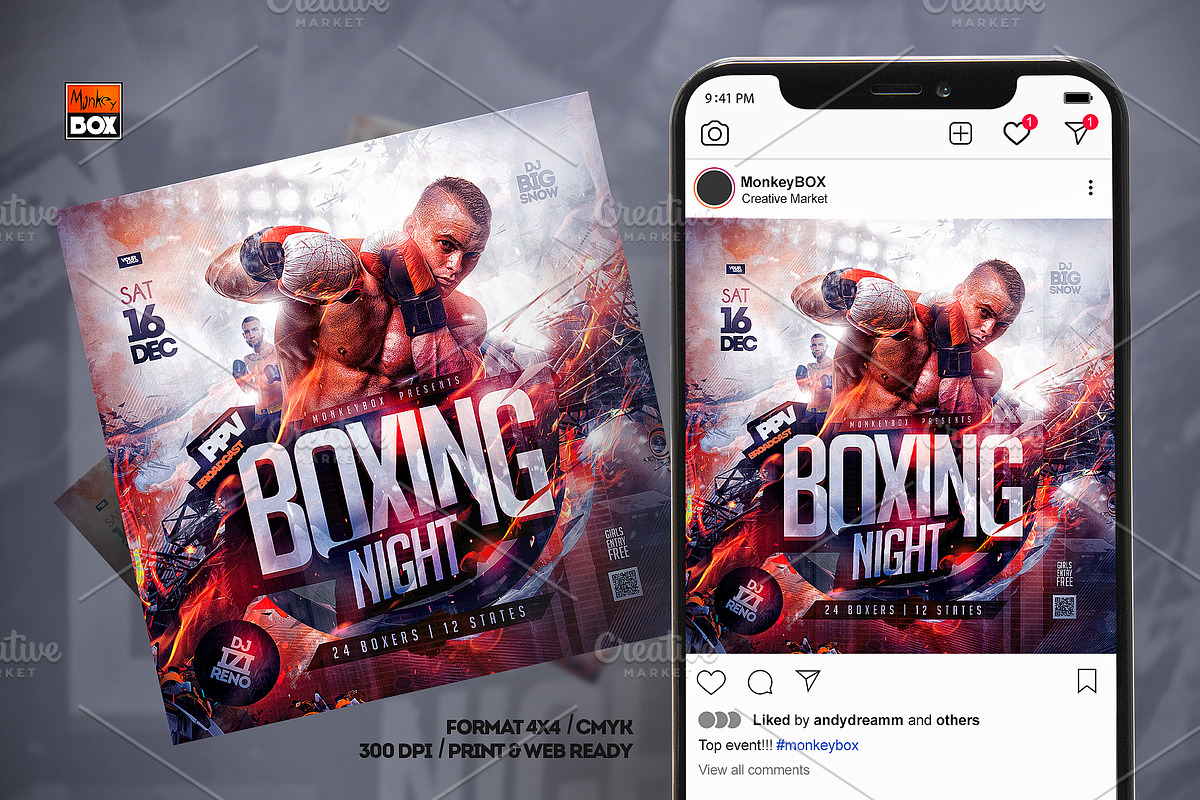 Boxing Flyer, a Flyer Template by MonkeyBOX (Photo 3 of 4)