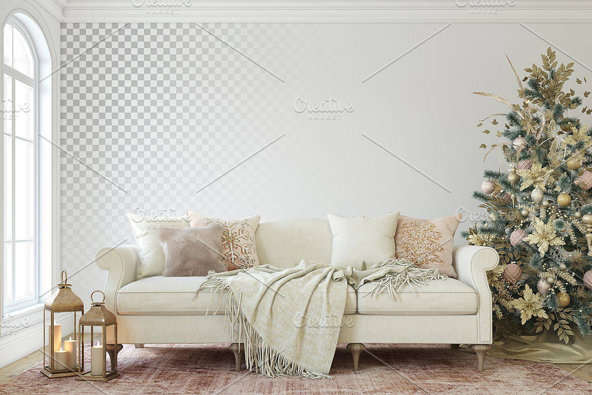 ROMANTIC CHRISTMAS Wall&Frame Mockup, a Poster Template by MyHomeMockups (Photo 5 of 11)