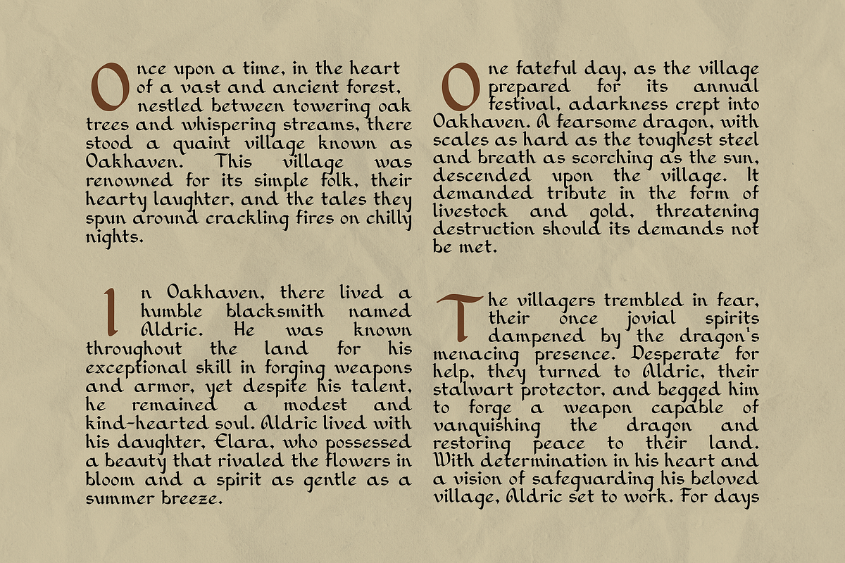 Inkwell Scribe - Medieval Typeface, a Serif Font by HipFonts (Photo 5 of 10)