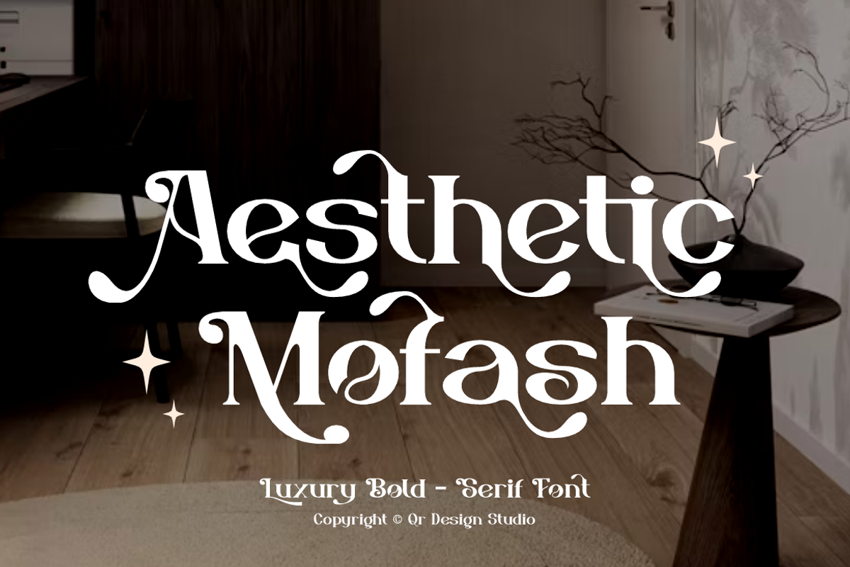 Aesthetic Mofash - Luxury Bold Font, a Serif Font by QR Design Studio (Photo 1 of 13)