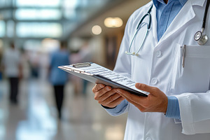 Healthcare professional in a busy ho, a Health & Medical Photo by Pixeness Studio