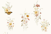 Autumn Watercolor Wildflower Garden, a Seasonal Illustration by Altea Design Studio (Thumbnail 5 of 14)