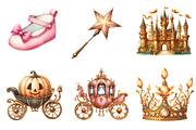 Princess Clipart, an Illustration by CreationArt (Thumbnail 5 of 5)