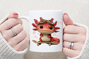 Watercolor Cute Axolotl Clipart Bund, an Illustration by Sublimation Artist (Thumbnail 5 of 6)