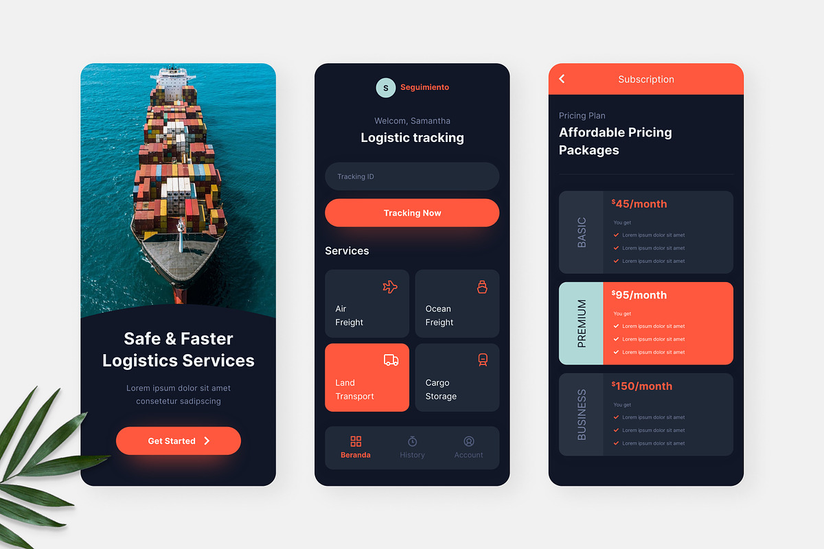 Seguimiento - Logistic Tracking App, an UI Kit Template by Panen Creative (Photo 2 of 3)