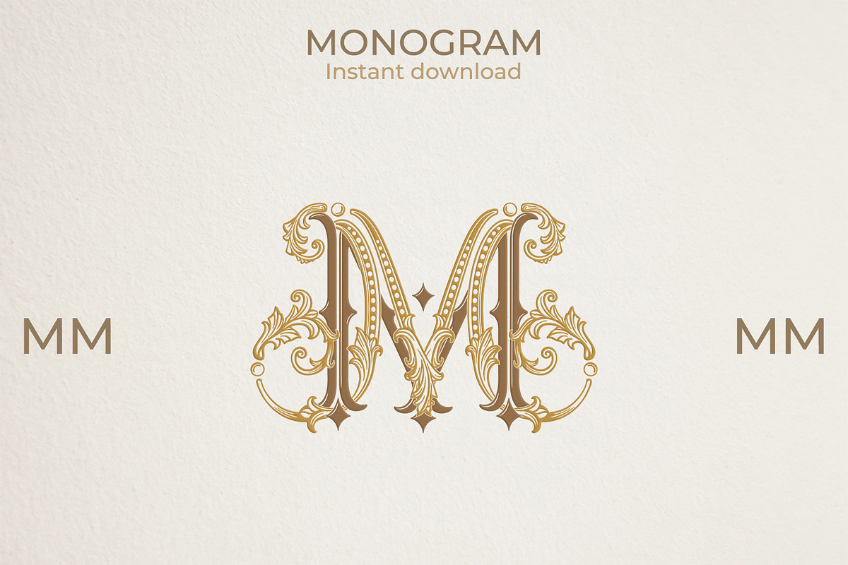 MM Wedding Monogram Logov, a Branding & Logo Template by LogoAV (Photo 2 of 6)