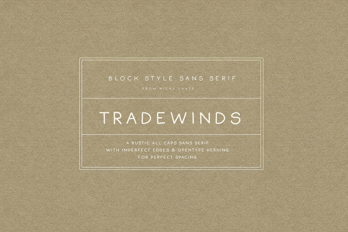 Tradewinds Handwritten Sans, a Sans Serif Font by Nicky Laatz (Photo 1 of 7)