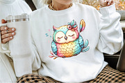 Cute Sleeping Baby Owl Clipart, an Illustration by Sublimation Artist (Thumbnail 6 of 9)