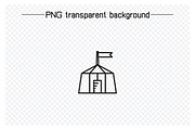 Camping Tent Icons Set, an Outline Icon by Designfour (Thumbnail 4 of 7)