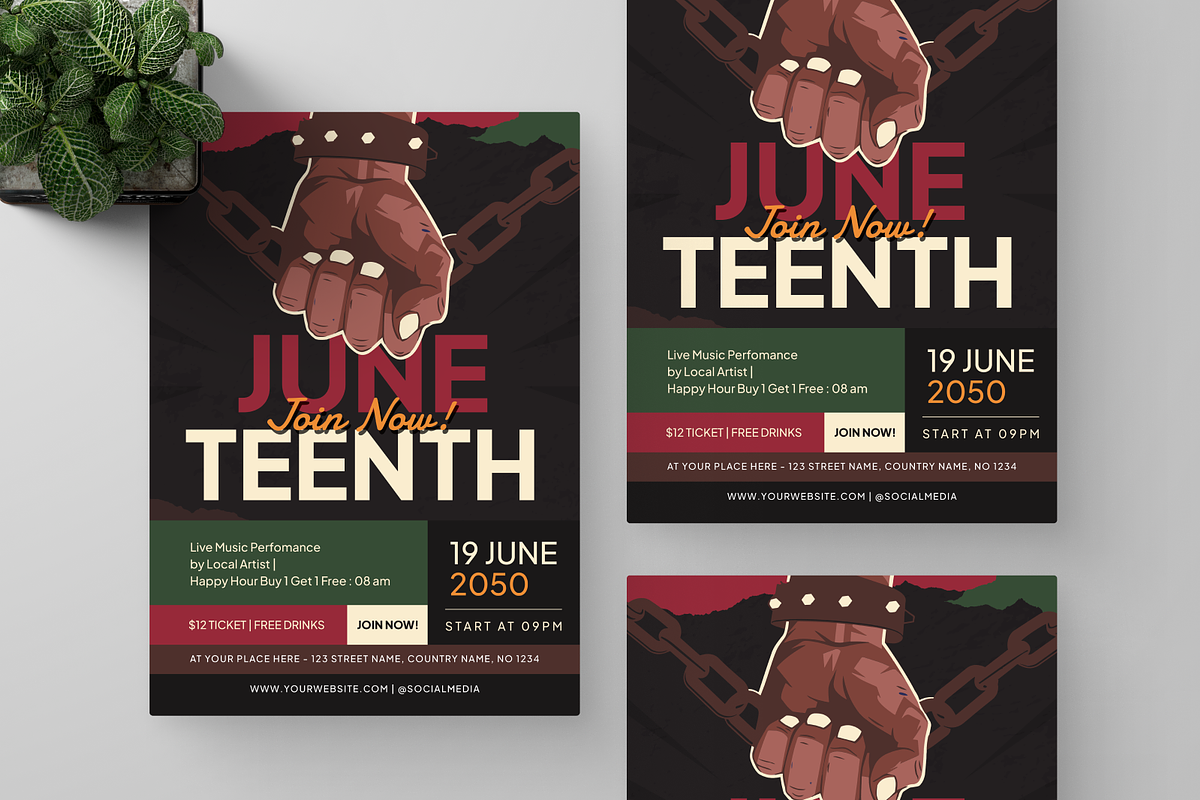 June Teenth Flyer, a Flyer Template by Annora Studio (Photo 5 of 5)