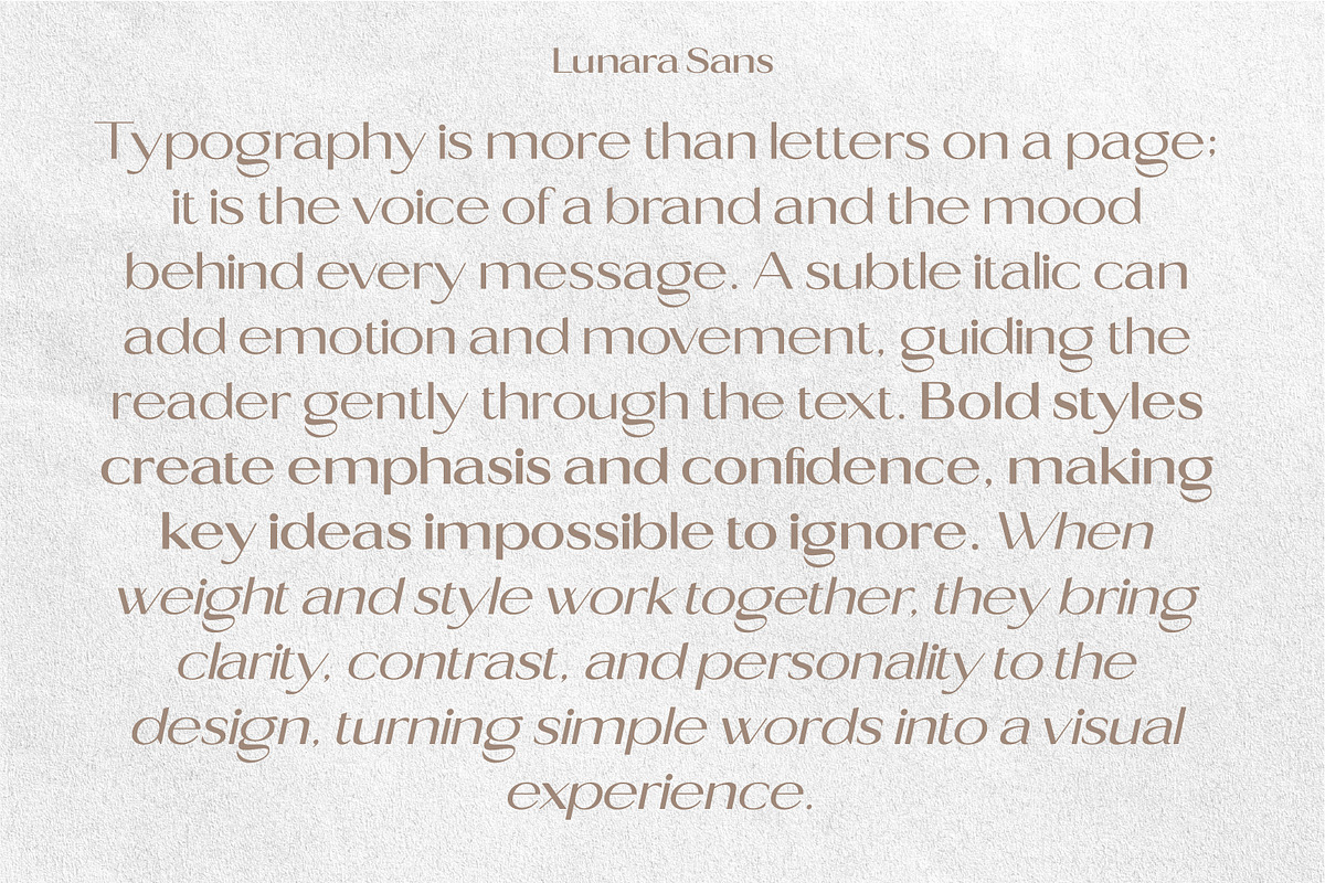 Lunara Sans, a Sans Serif Font by Prestige Artsy Studio (Photo 4 of 9)