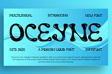Oceyne – Modern Liquid Font