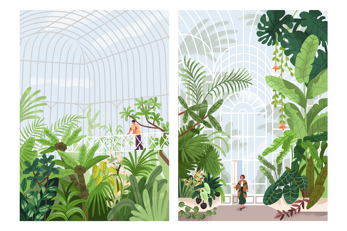 Botanical garden with green plants, a Person Illustration by Good Studio (Photo 4 of 13)