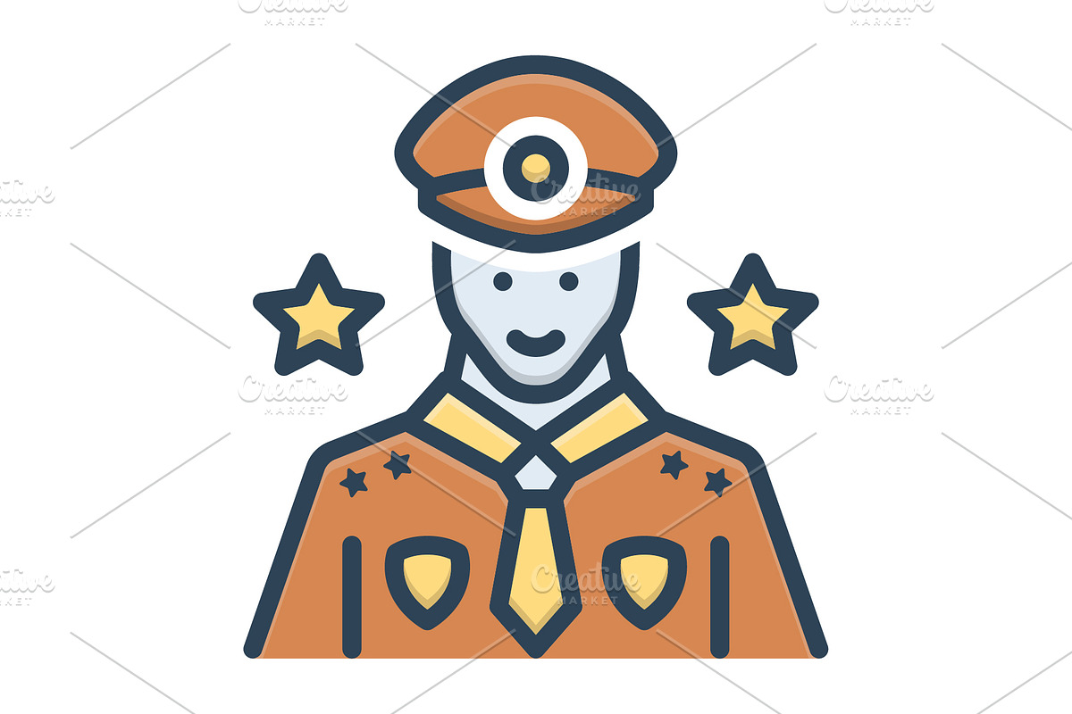 Police policeman color icon, a Duotone Icon by Creative priyanka
