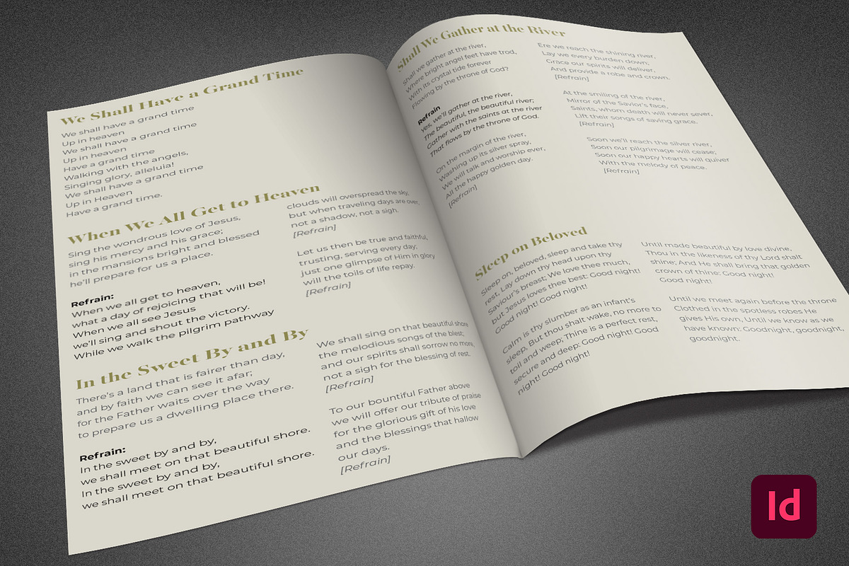 Green Vinyl Funeral Program Template, a Brochure Template by loswl (Photo 6 of 7)