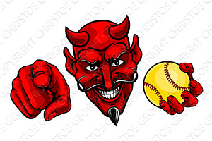 Devil Softball Ball Sport Team, an Illustration by Christos Georghiou