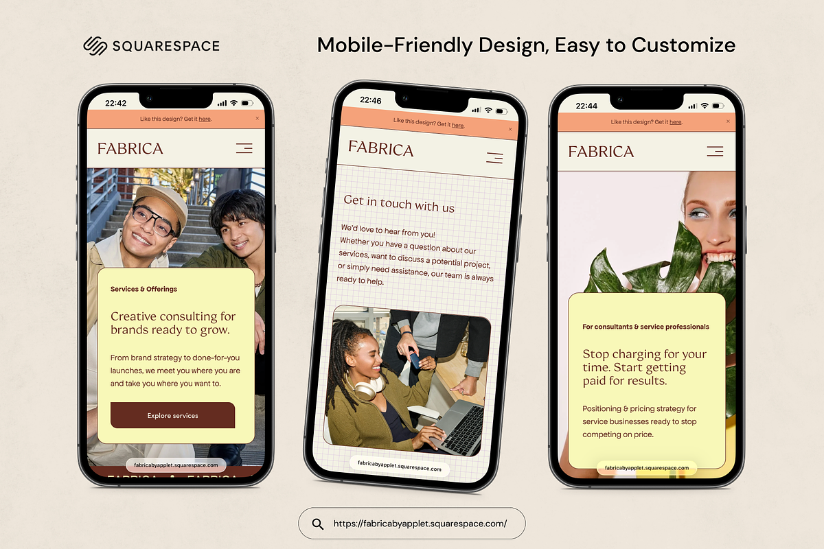 Squarespace Template: Fabrica, a Squarespace Template by Applet Studio (Photo 4 of 6)