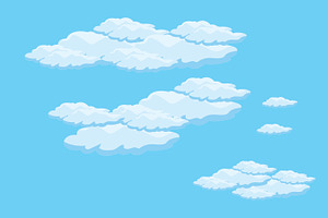 Cloud sky scene background vector, a Branding & Logo Template by Maylianaw28